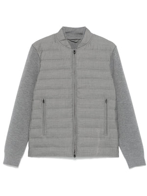 EMPORIO ARMANI Men's Padded Bomber Jacket - Medium Grey