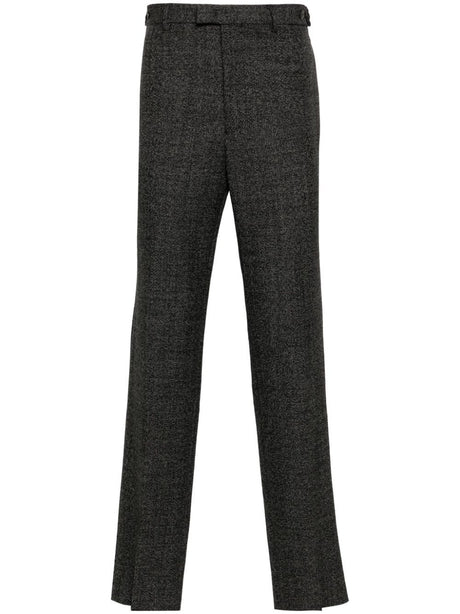 EMPORIO ARMANI Stylish Grey Wool Trousers for Men