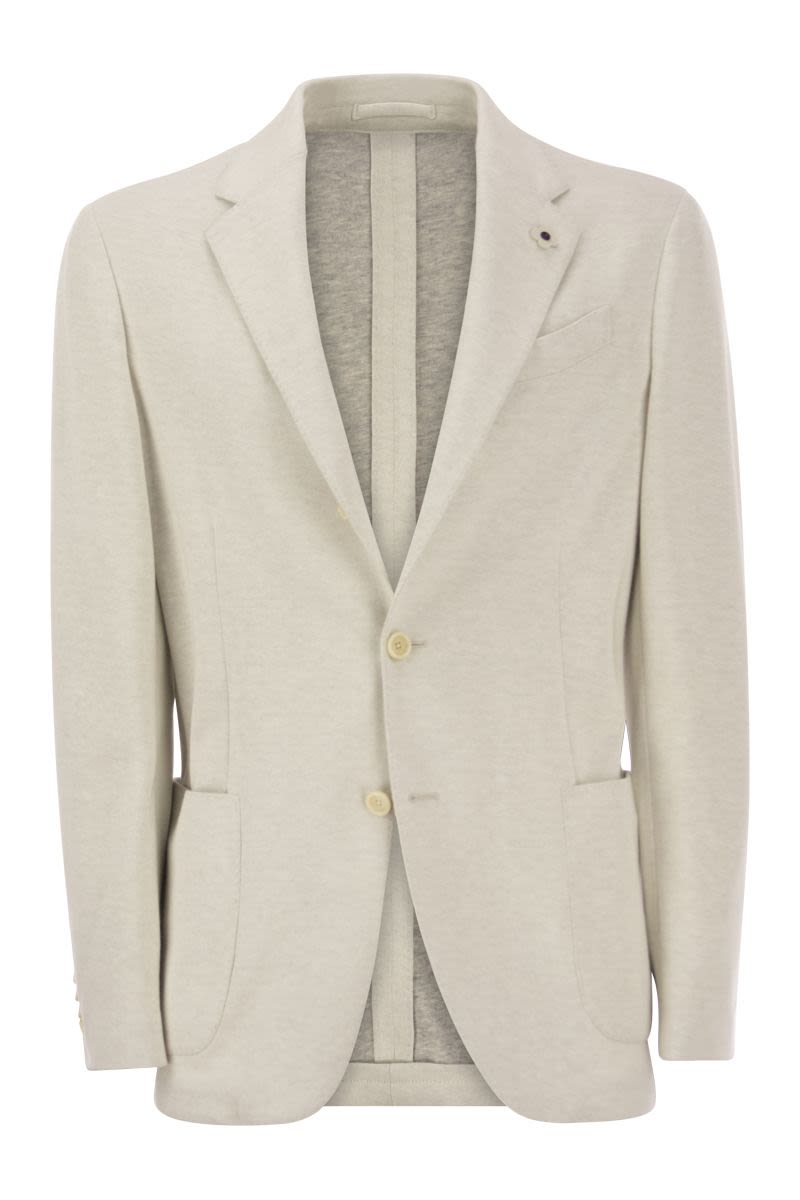 LARDINI Cotton and Cashmere Blend Blazer for Men - Casual and Elegant Style