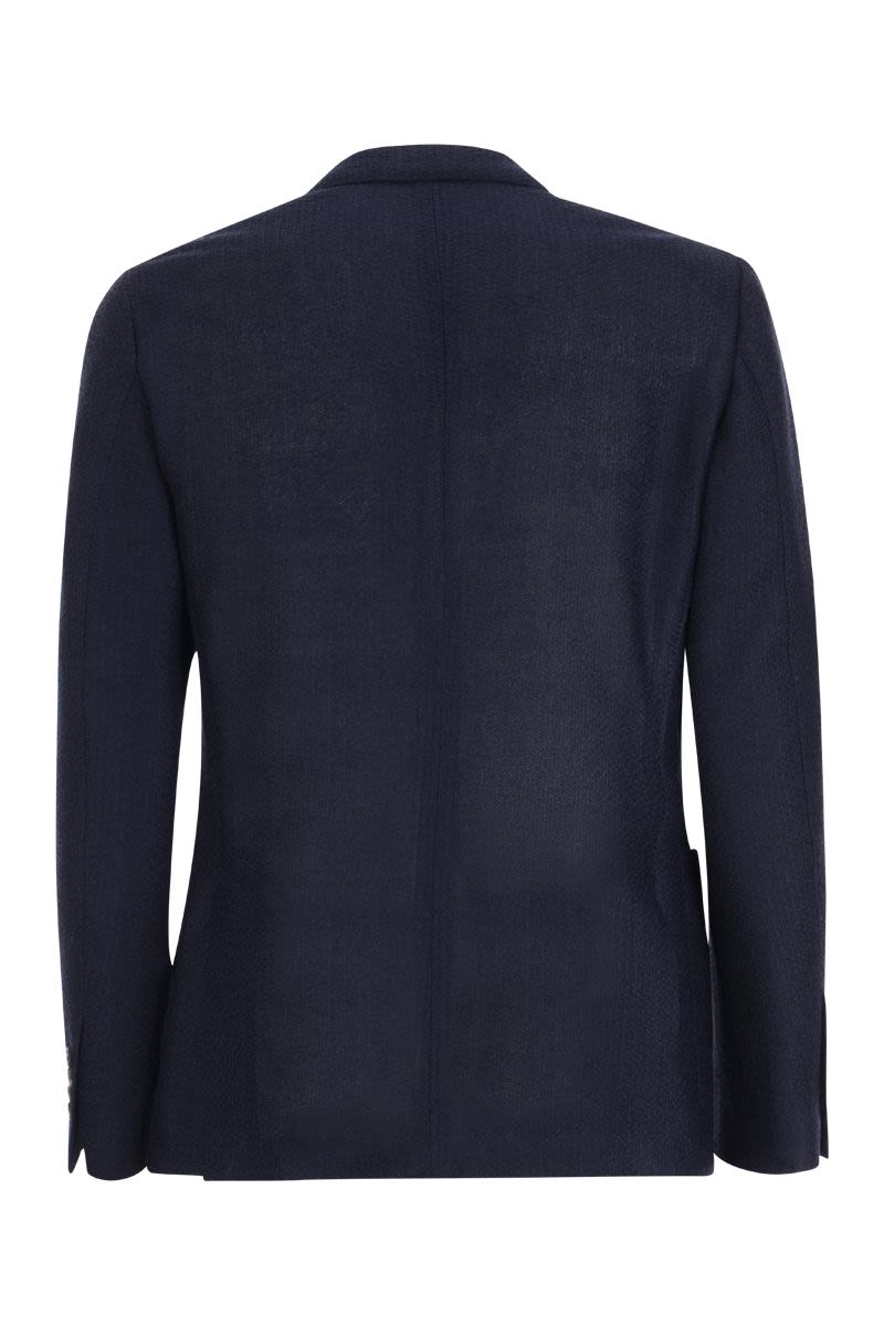 LARDINI Men's Deconstructed Cotton Linen Blend Jacket for a Casual and Elegant Style