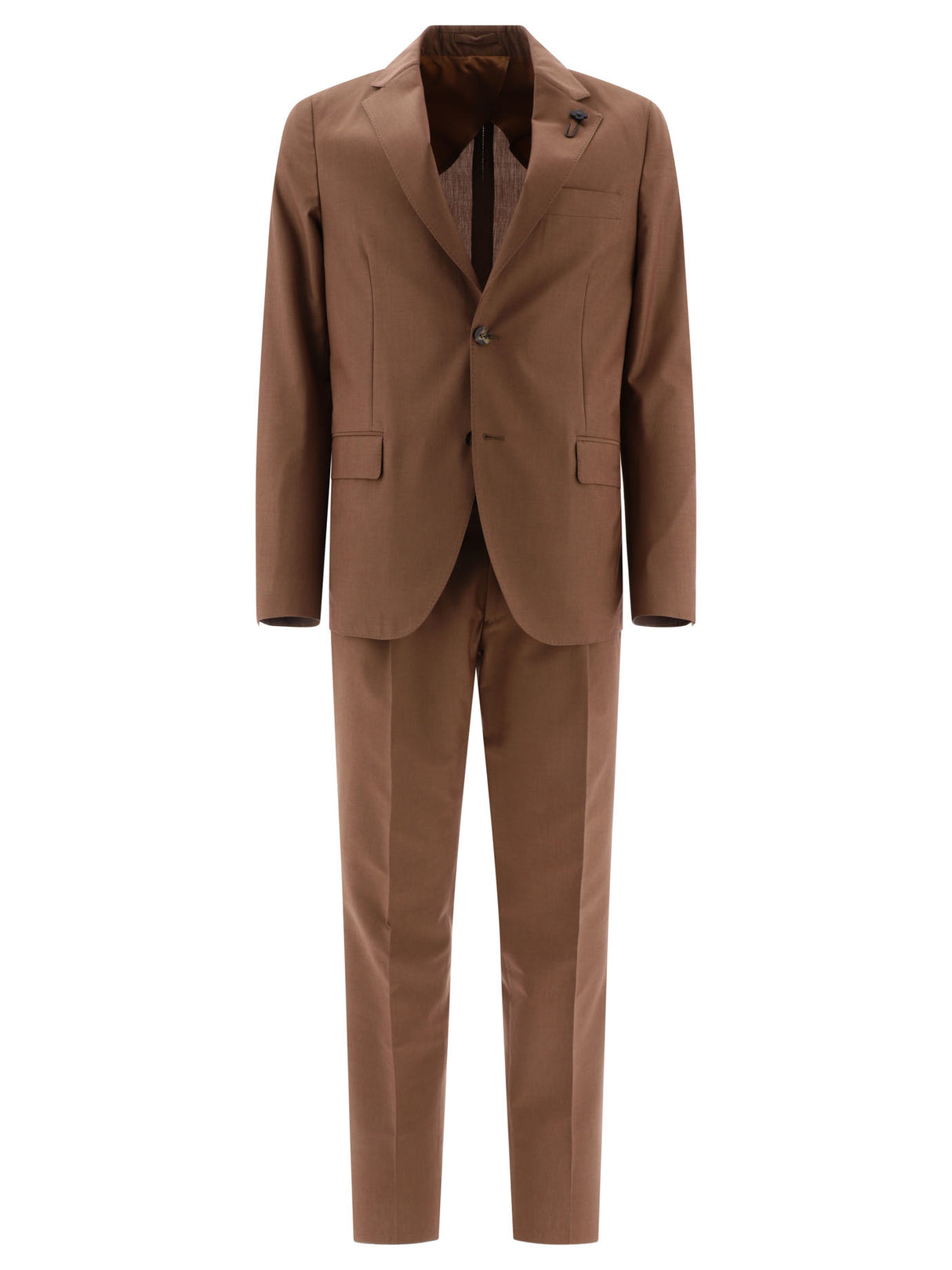 LARDINI Brown Wool Blend Single-Breasted Suit for Men