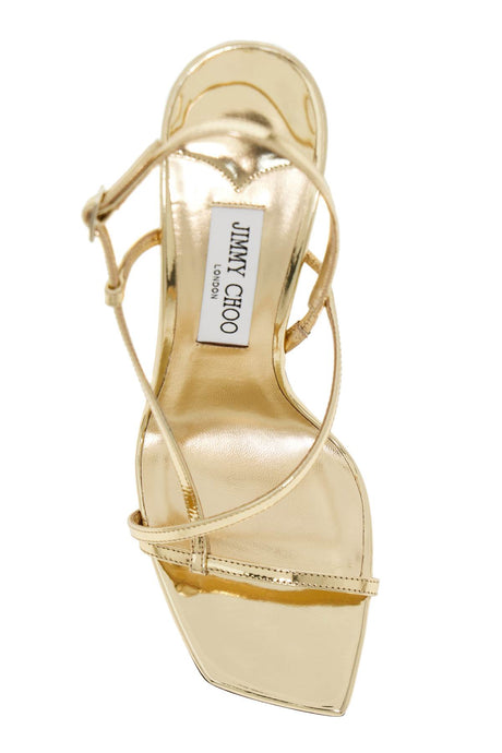 JIMMY CHOO Sculptural Gold Sandals for Women - FW24 Collection