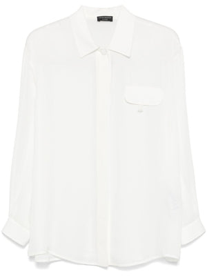 EMPORIO ARMANI Lightweight Semi-Sheer Silk Shirt for Women