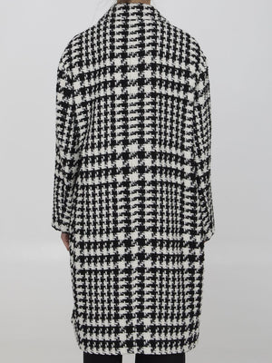 Áo Khoác Houndstooth Dáng Rộng cho Nữ - FW24