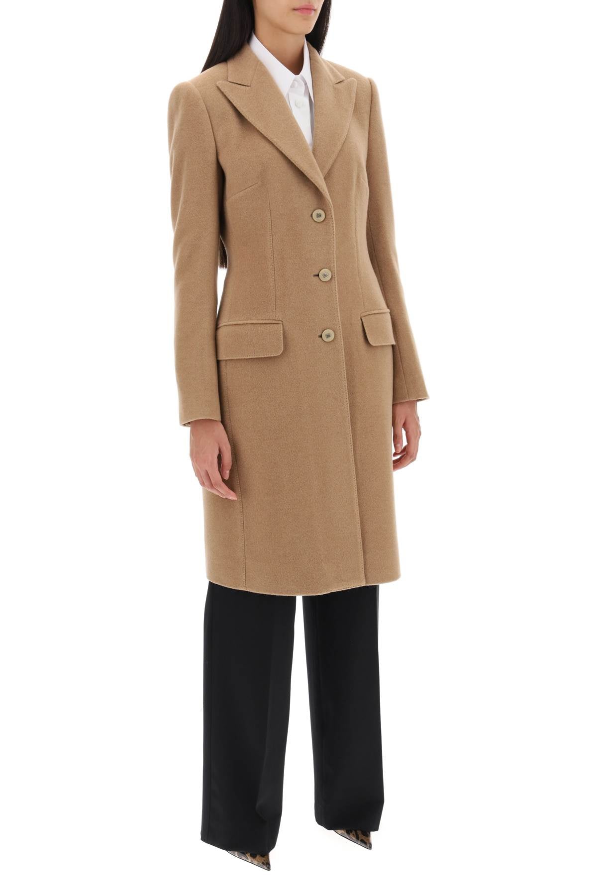 DOLCE & GABBANA Luxurious Wool Coat for Women in M0179 Color - FW23 Collection