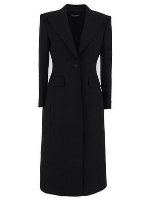 DOLCE & GABBANA Structured Wool Long Jacket for Women