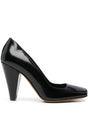 KHAITE Elevated Leather Pumps with 95mm Cone Heel