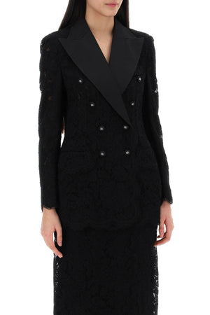 DOLCE & GABBANA Elegant Double-Breasted Lace Blazer for Women