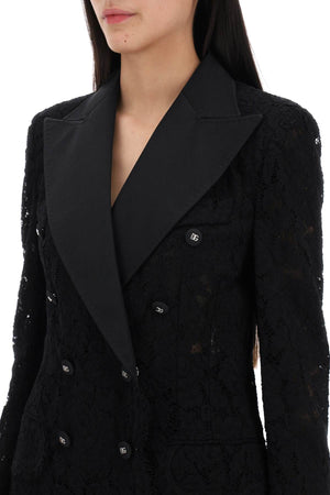 DOLCE & GABBANA Elegant Double-Breasted Lace Blazer for Women