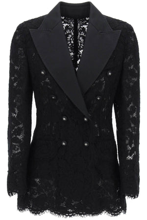 DOLCE & GABBANA Elegant Double-Breasted Lace Blazer for Women