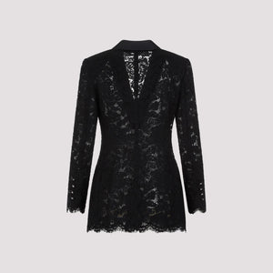 DOLCE & GABBANA Elegant Double-Breasted Lace Blazer for Women