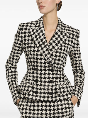 DOLCE & GABBANA Houndstooth Pattern Blazer