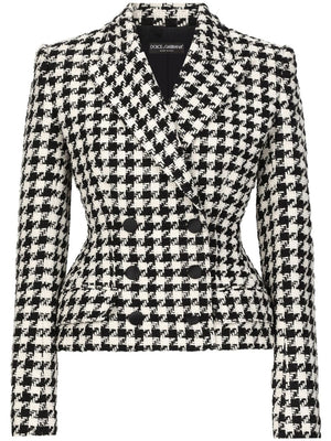 DOLCE & GABBANA DOUBLE BREASTED CHECK BLAZER