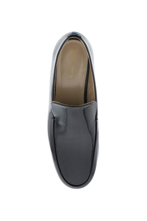 KHAITE Elegant Brushed Leather Loafers