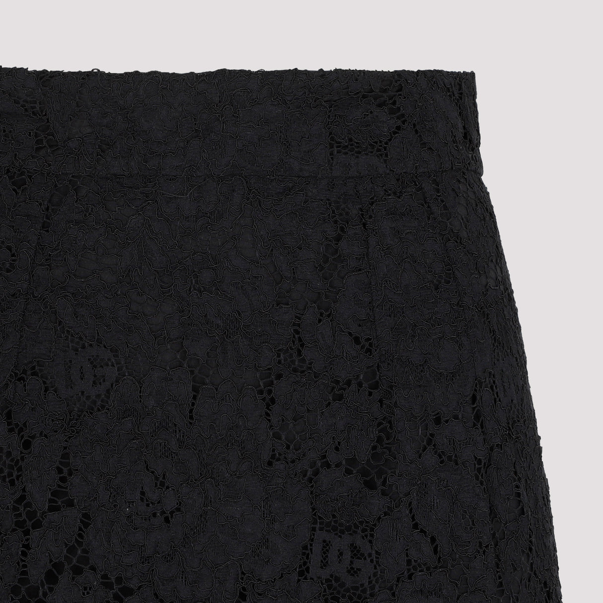 DOLCE & GABBANA Midi See-through Lace Pencil Skirt for Women in Black for FW23