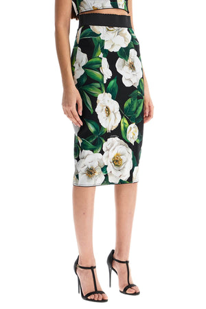 DOLCE & GABBANA Elegant Floral Knee-Length Skirt for Women