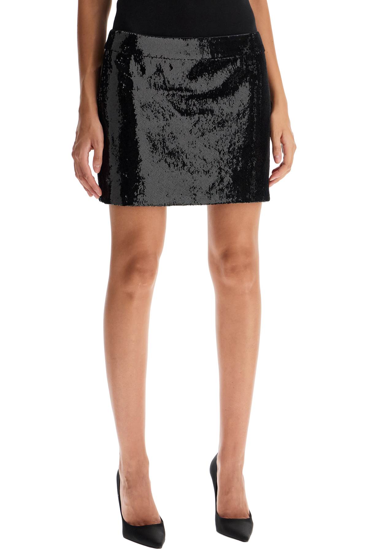 DOLCE & GABBANA Glamorous Sequin Mini Skirt - Low Waist Style