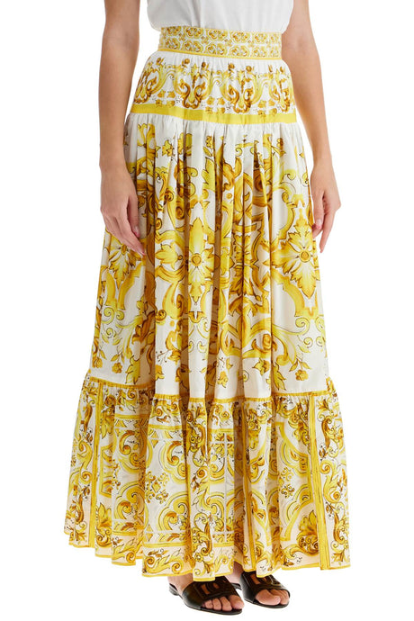 DOLCE & GABBANA Printed Poplin Skirt