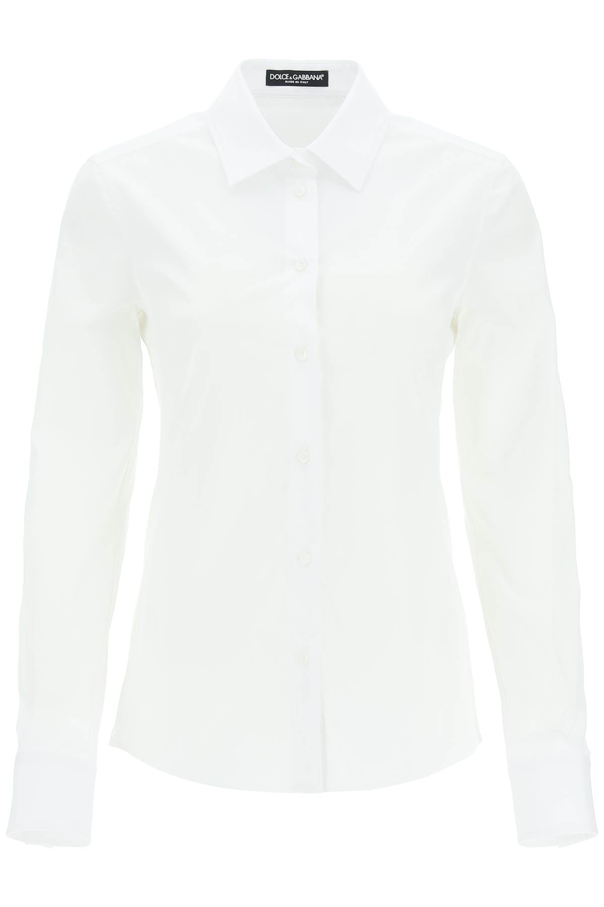 DOLCE & GABBANA White Cotton Blend Shirt for Women | FW23 Season