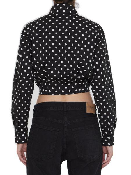 DOLCE & GABBANA Chic Polka Dot Short Shirt