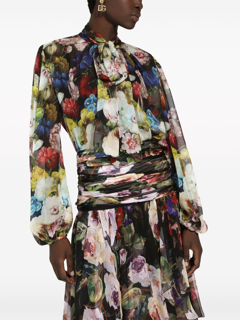 DOLCE & GABBANA Silk Shirt for Women in HN4YF Color from SS24 Collection