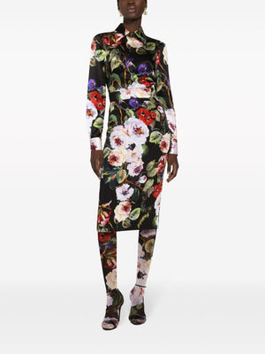 DOLCE & GABBANA Silk Printed Shirt for Women in Spring/Summer 2024 Collection