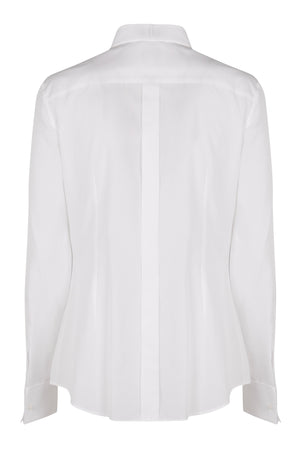 DOLCE & GABBANA Faux Button Closure Cotton Poplin Shirt for Women