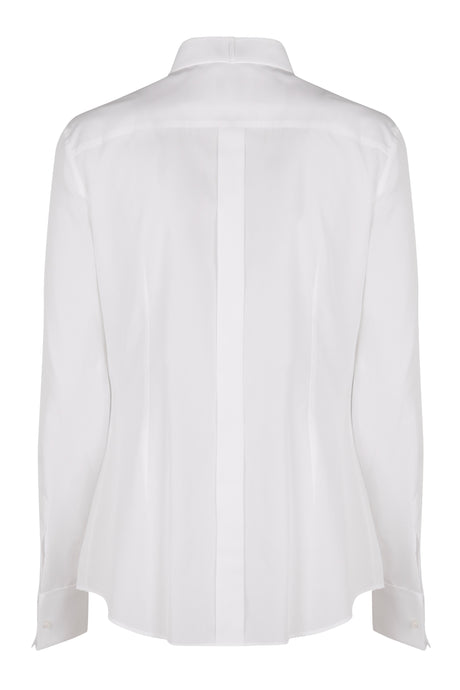 DOLCE & GABBANA Faux Button Closure Cotton Poplin Shirt for Women