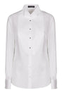 DOLCE & GABBANA Elegant White Shirt with Piqué Plastron for Women