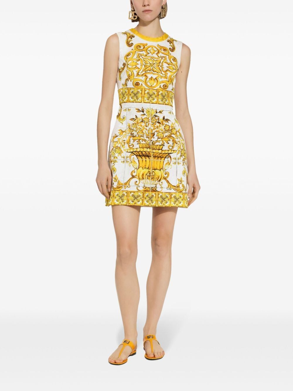 DOLCE & GABBANA Majolica-Inspired Mini Dress