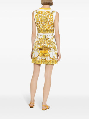 DOLCE & GABBANA Majolica-Inspired Mini Dress