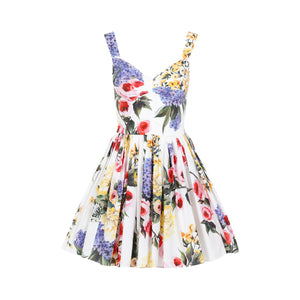 DOLCE & GABBANA Floral Print Mini Dress - SS24 Collection