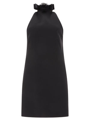 DOLCE & GABBANA Sleek Black Wool Mini Dress for Women