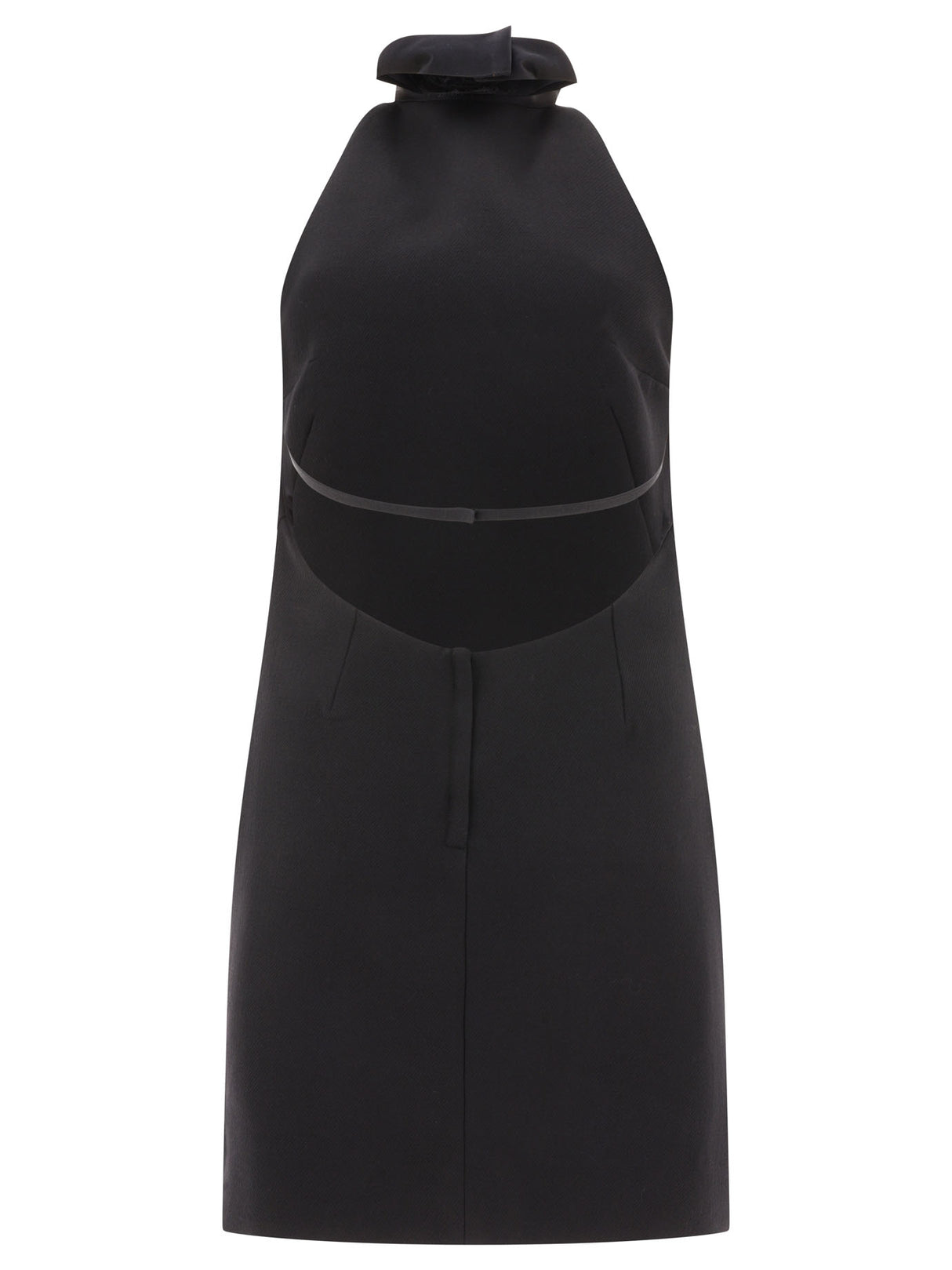 DOLCE & GABBANA Sleek Black Wool Mini Dress for Women