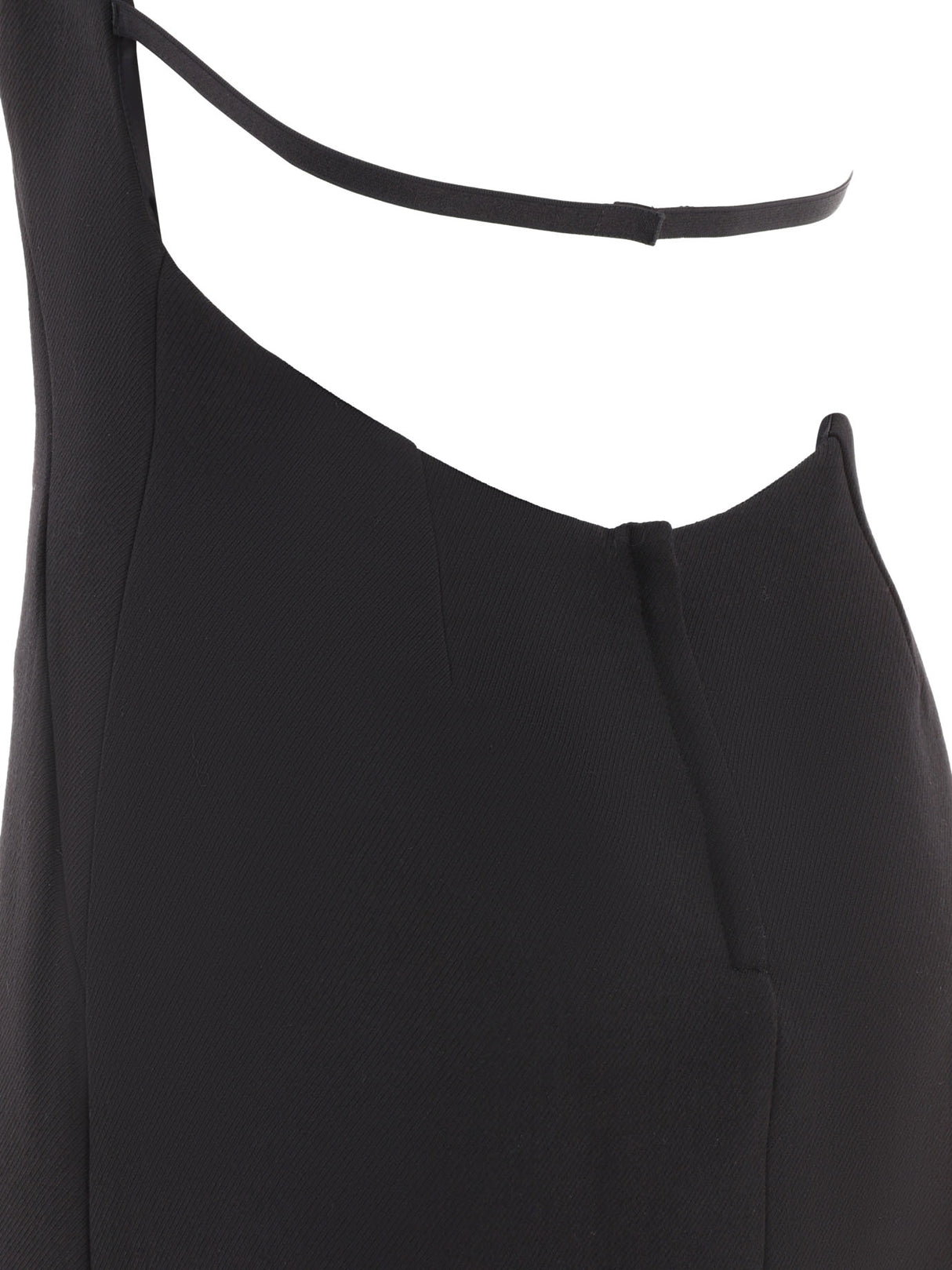 DOLCE & GABBANA Sleek Black Wool Mini Dress for Women