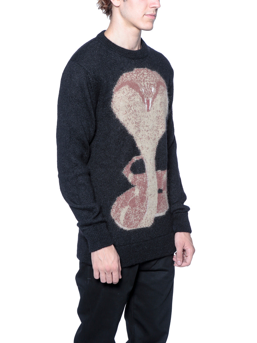 GIVENCHY Black Wool Crew Neck Sweater for Men