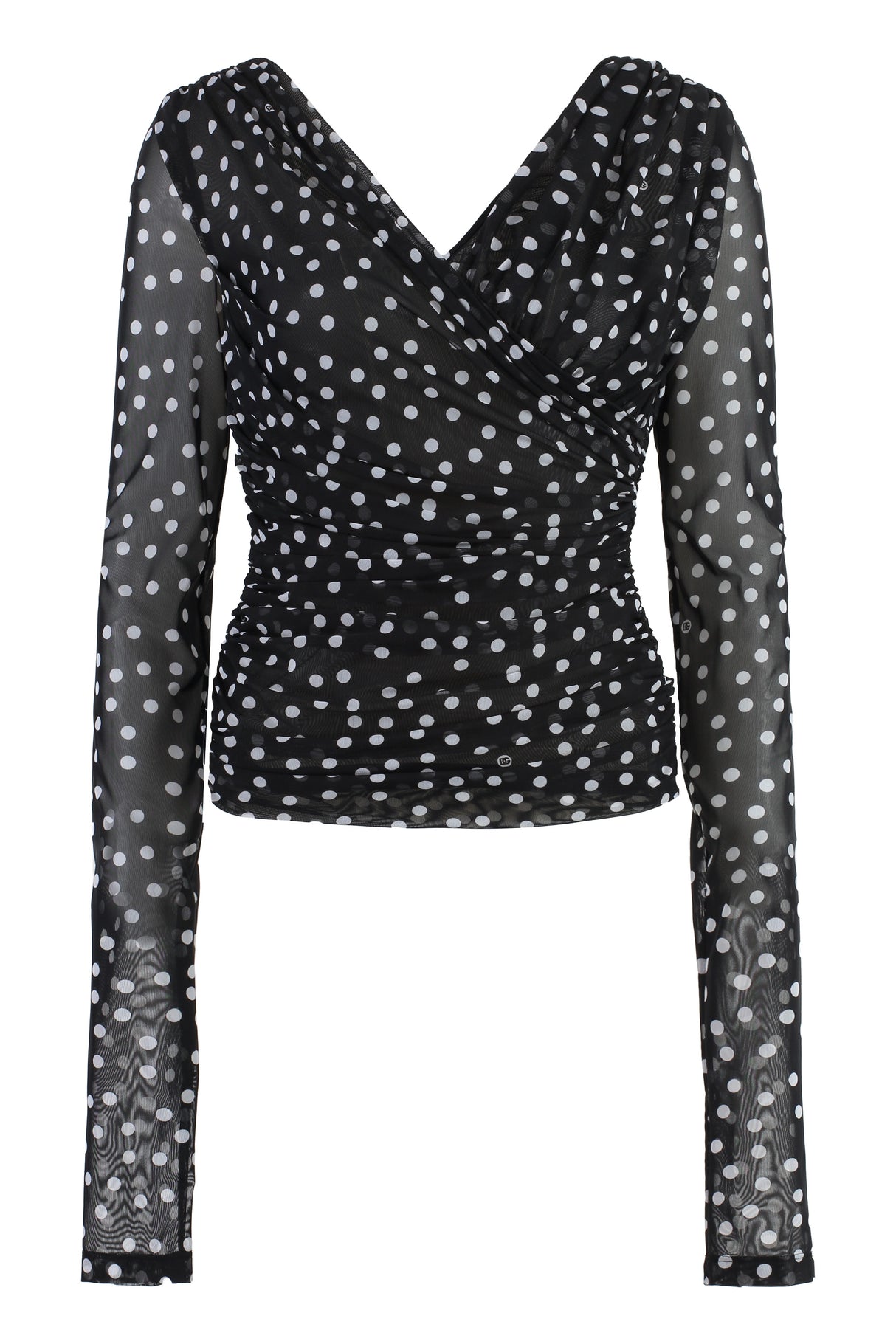 DOLCE & GABBANA Polka Dot Tulle Top