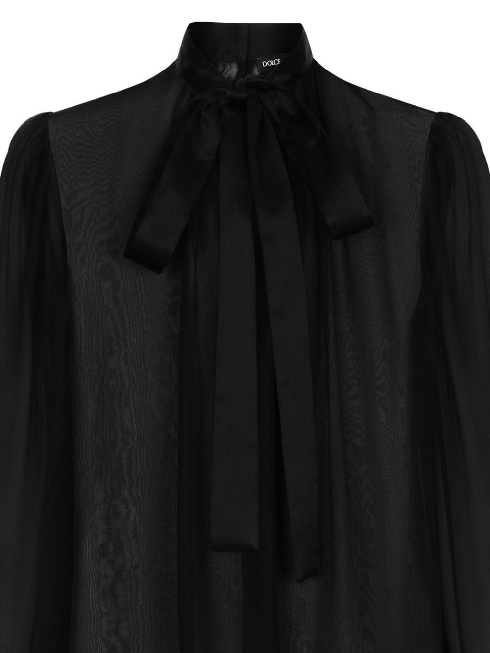 DOLCE & GABBANA Silk Crepe Textured Halterneck Shirt