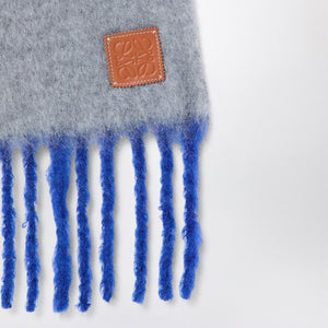 LOEWE Textured Mohair and Wool Blend Scarf with Decorative Fringes