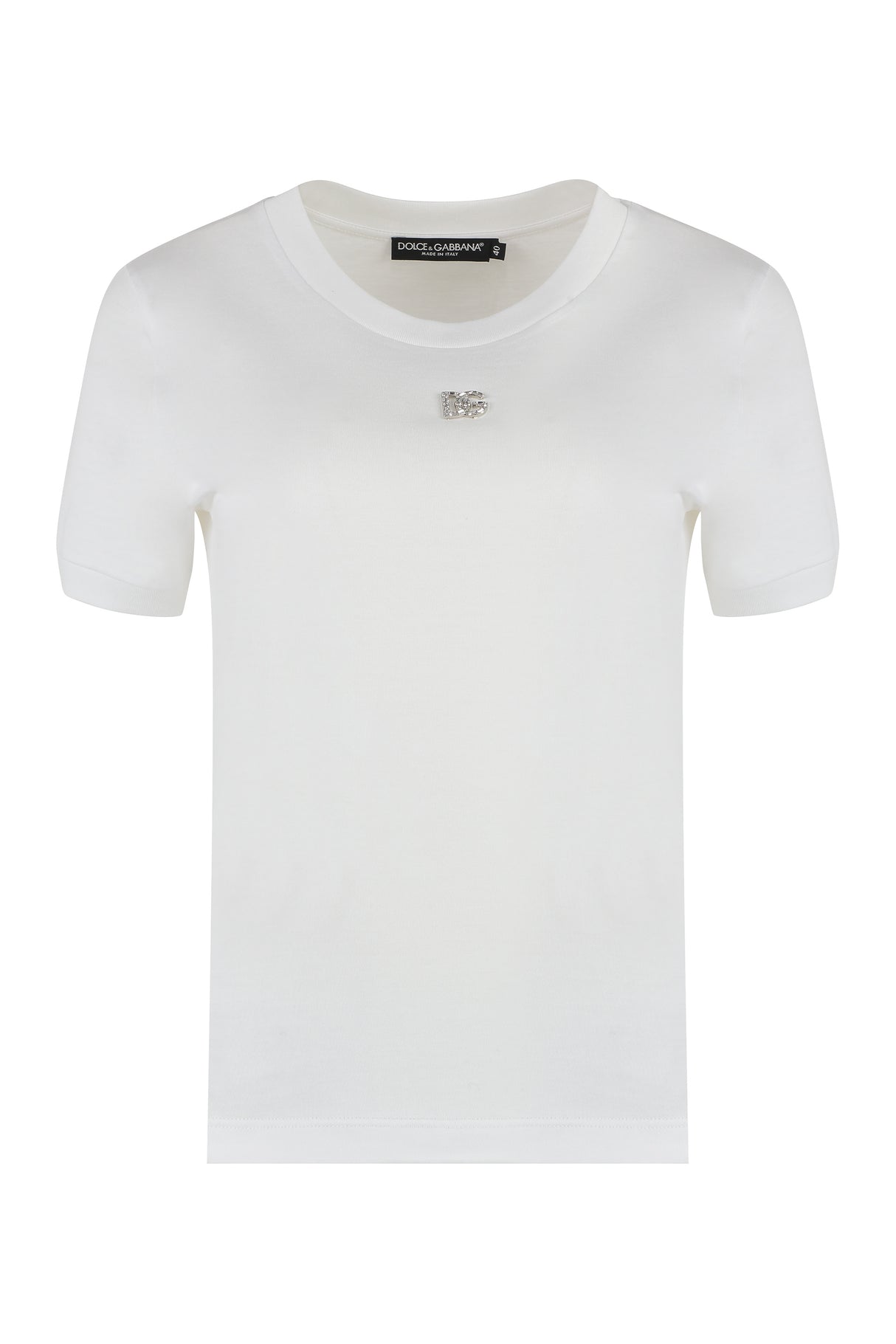 DOLCE & GABBANA Crystal Sparkle Cotton Tee