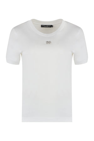 DOLCE & GABBANA Crystal Sparkle Cotton Tee