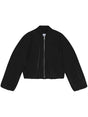 GANNI Eco-Chic Cropped Bomber Jacket