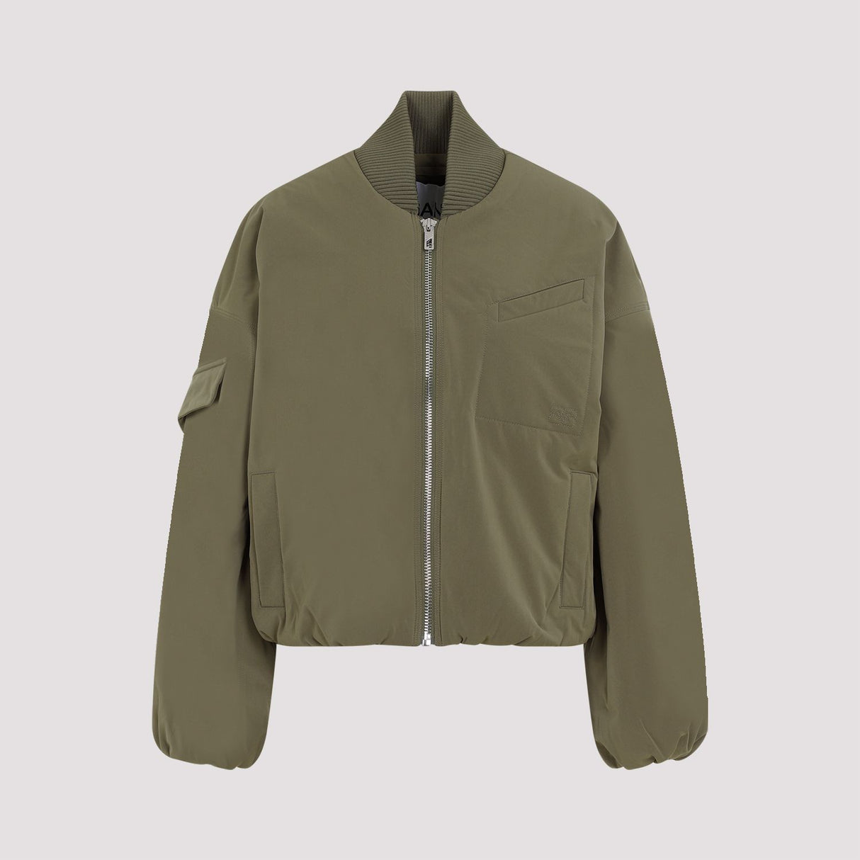 GANNI Eco-Conscious Oversized Short Bomber Jacket