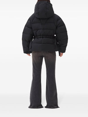 Áo Khoác Puffer Oversized Có Nơ Điểm Nhấn