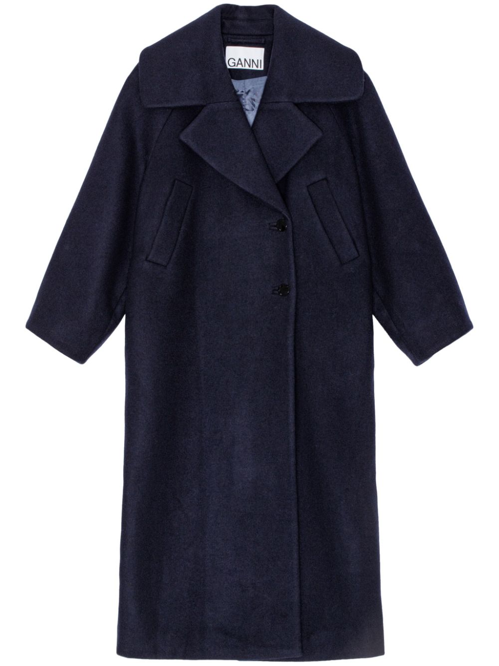 GANNI Midnight Blue Wool Boiled Jacket