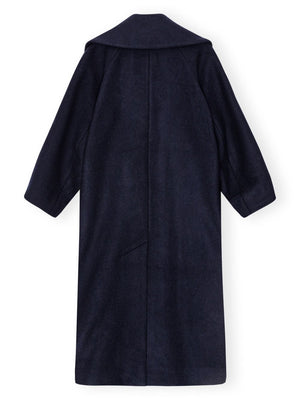 GANNI Midnight Blue Wool Boiled Jacket