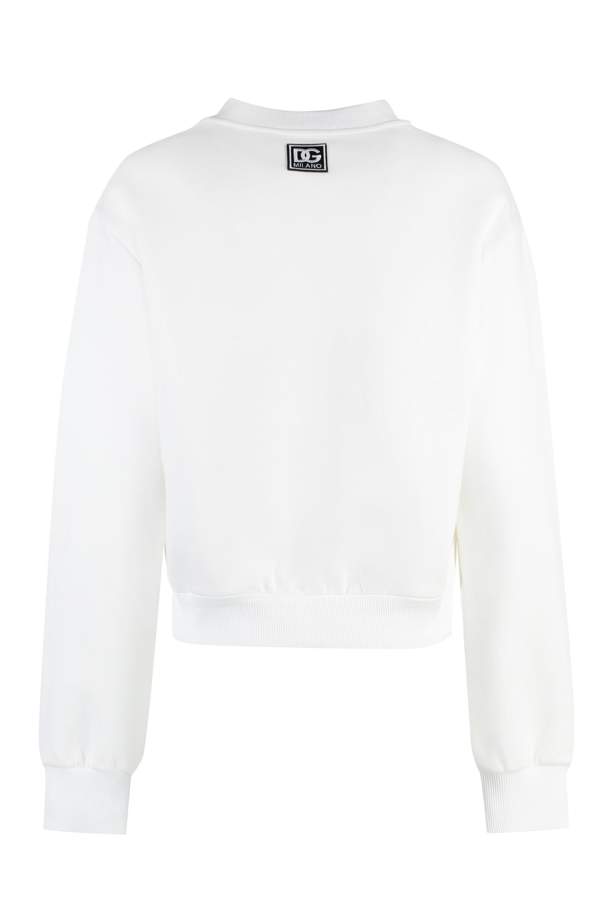 Sweatshirt Cotton Trắng Nữ Đính Ví Cổ - SS24