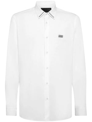 PHILIPP PLEIN Stud-Detailing Poplin Shirt - Modern Fit