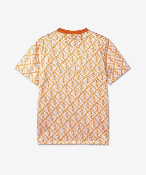 Fendi Men's Mesh T-Shirt - Fuchsia and Orange