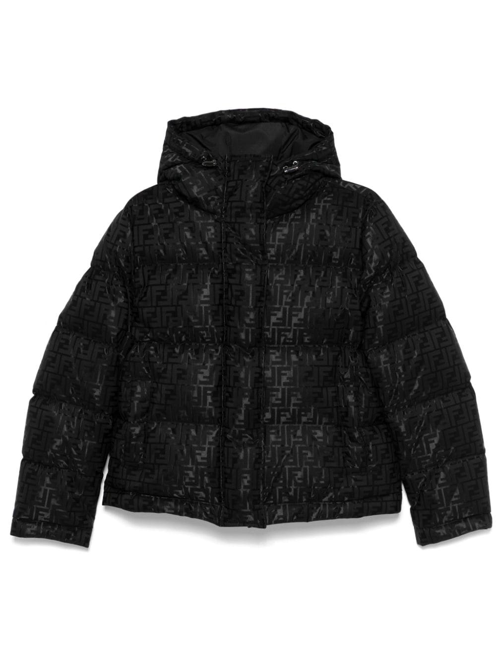 FENDI Signature FF Pattern Short Down Jacket